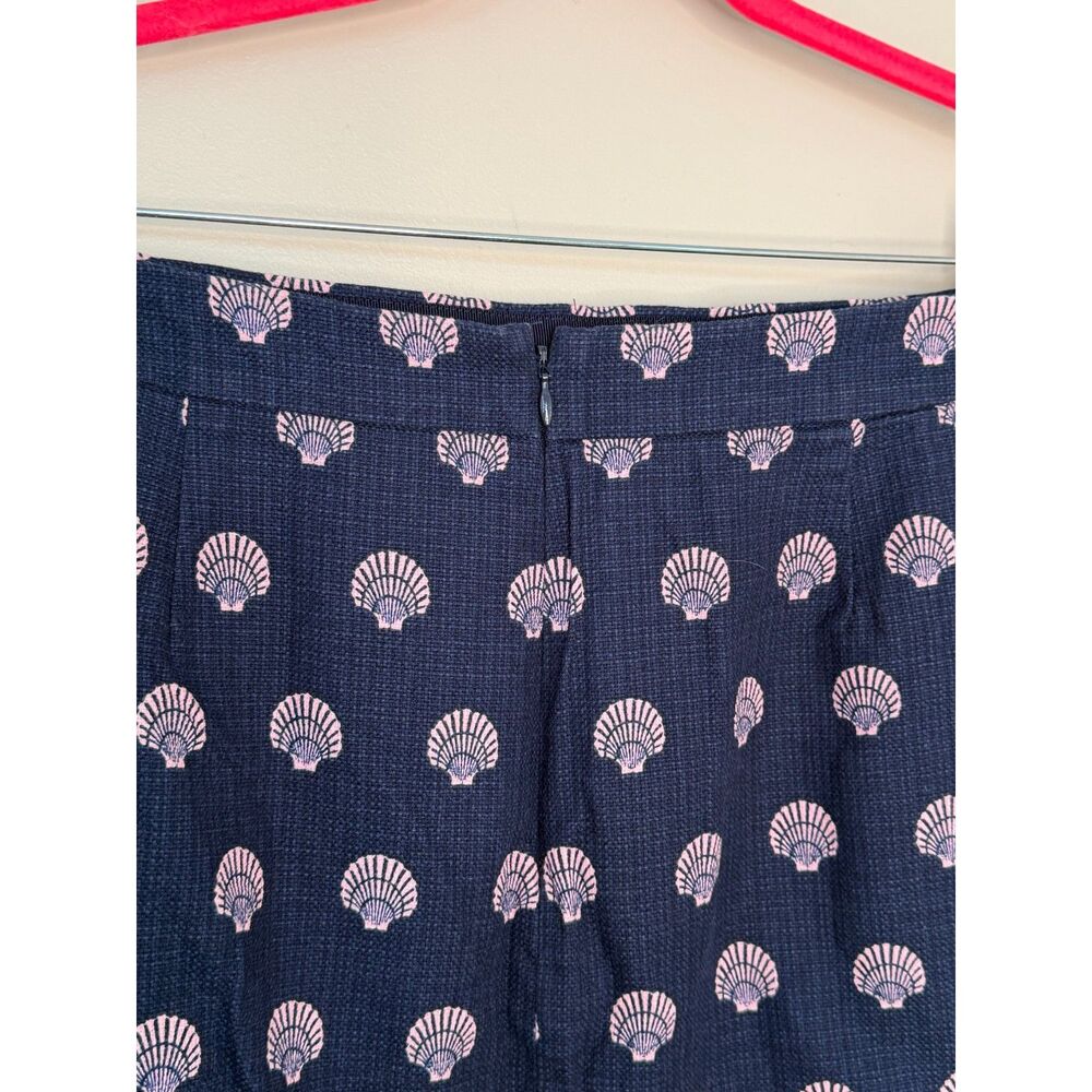 J.Crew Navy Shell Print Mini Skirt Size 12 Preppy Coastal Summer - Picture 7 of 8